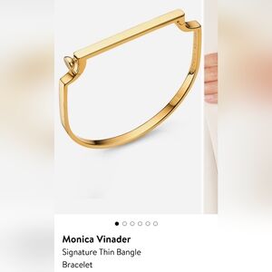Monica Vinader Geometric Gold Vermeil Stackable Bracelet. #228